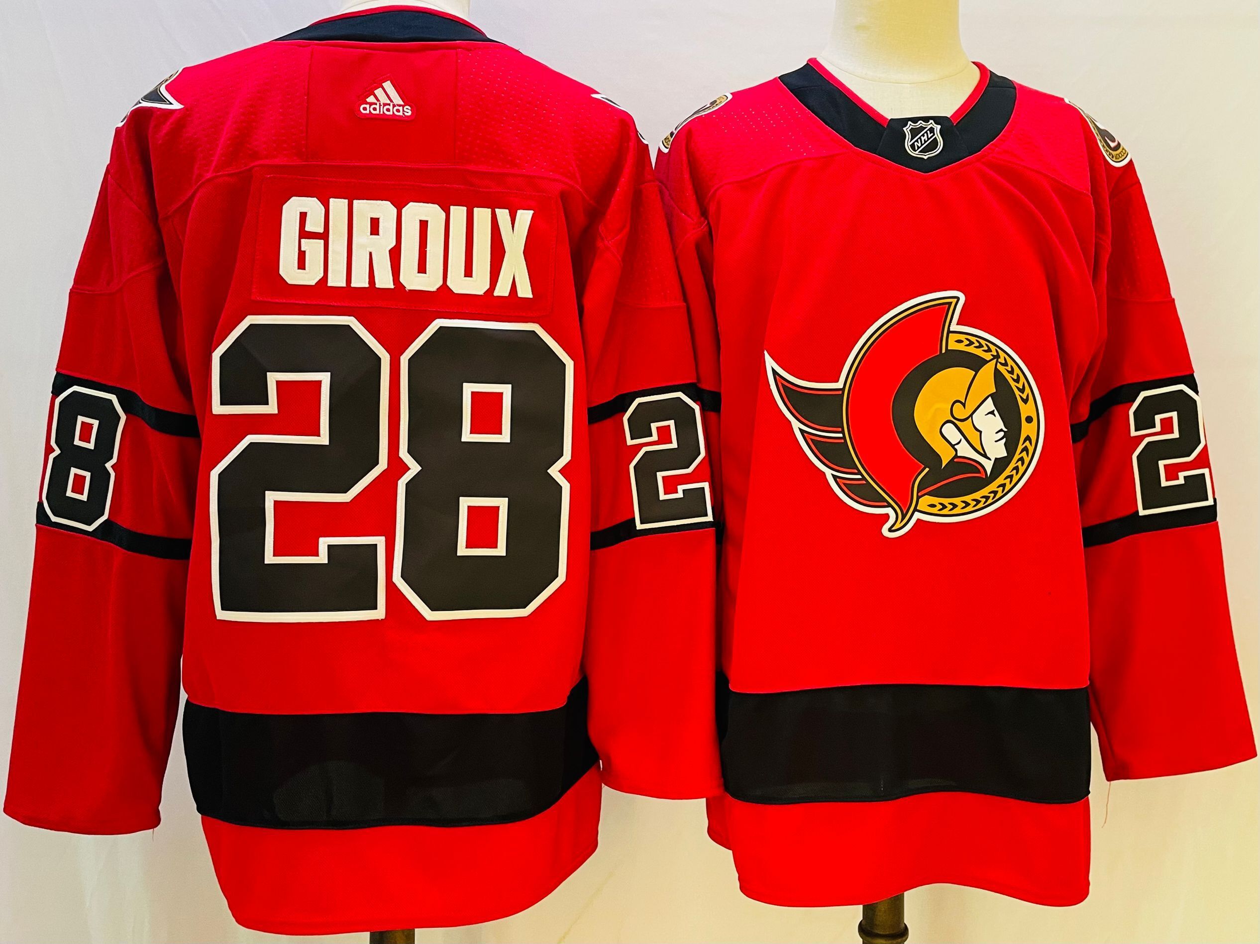 Men Ottawa Senators #28 Giroux Red Throwback 2022 Adidas NHL Jersey->toronto maple leafs->NHL Jersey